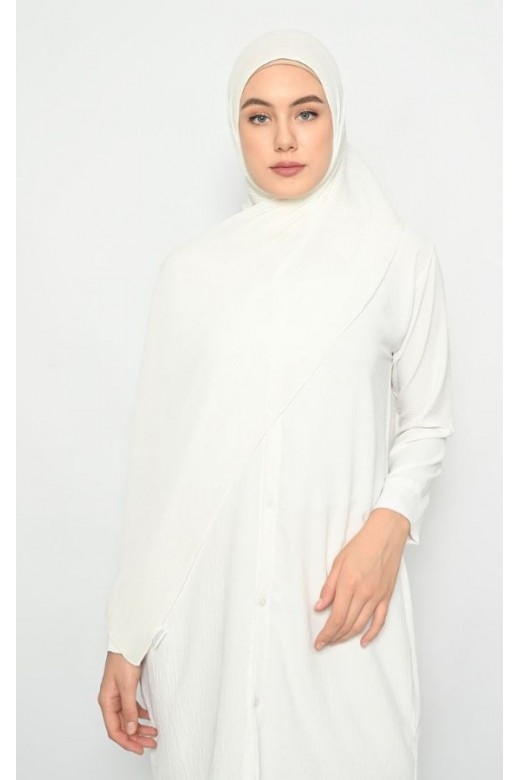 Pasmina Plisket Cerutti White